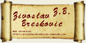 Živoslav Brešković vizit kartica